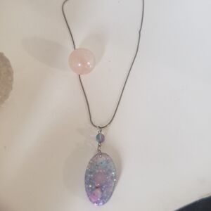 Elegant Pink and Purple Necklace